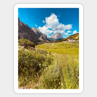 Landscape photo of mountains in the italian Alps Sticker